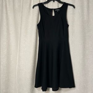 Express Womens Flare Mini Dress Black